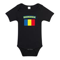 Bellatio Romania romper met vlag Roemenie zwart voor babys -