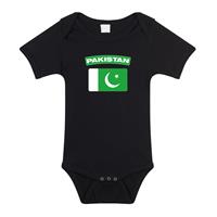 Bellatio Pakistan romper met vlag zwart voor babys -