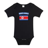 Bellatio North-Korea romper met vlag Noord-Korea zwart voor babys -