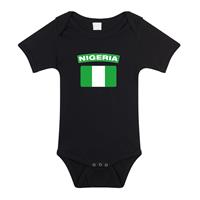 Bellatio Nigeria romper met vlag zwart voor babys -