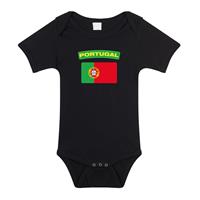 Bellatio Portugal romper met vlag zwart voor babys -