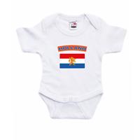 Bellatio Holland romper met vlag Nederland wit voor babys -