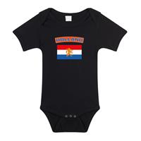 Bellatio Holland romper met vlag Nederland zwart voor babys -