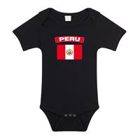 Bellatio Peru romper met vlag zwart voor babys -