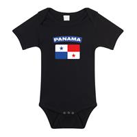Bellatio Panama romper met vlag zwart voor babys -