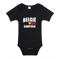 Bellatio Belgie kampioen fan rompertje zwart EK/ WK voor babys -