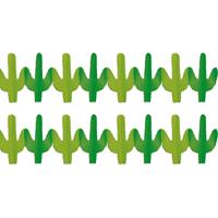 2x stuks mexicaanse Western Cactus thema feest slingers 300 cm -