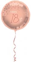 Folat folieballon Elegant Lush Happy 18th 45 cm roze