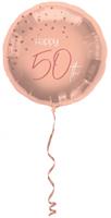 Folat folieballon Elegant Lush Happy 50th 45 cm roze
