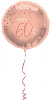 Folat folieballon Elegant Lush Happy 60th 45 cm roze