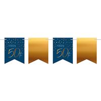Folat Wimpelkette Elegant True Blue 50 Jahre - 6 Meter