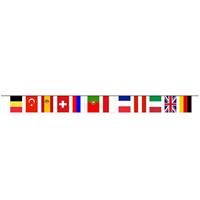Bellatio Europese landen vlaggetjes slinger/vlaggenlijn van 5 meter -