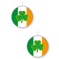 3x stuks ierland vlag thema hangdecoratie 28 cm -