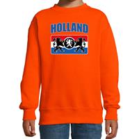 Bellatio Holland met een Nederlands wapen oranje sweater / trui Holland / Nederland supporter EK/ WK kinderen 106/116 (5-6 jaar) -