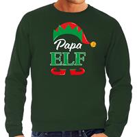 Bellatio Papa elf foute Kerstsweater / Kersttrui groen voor heren