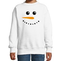 Bellatio Sneeuwpop foute Kerstsweater / Kersttrui wit voor kinderen