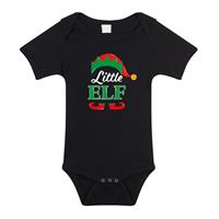 Bellatio Little elf Kerst rompertje zwart voor babys -
