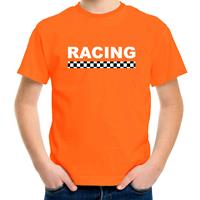 Bellatio Racing coureur supporter / finish vlag t-shirt oranje voor kinderen