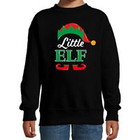 Bellatio Little elf Kerstsweater / Kersttrui zwart voor kinderen