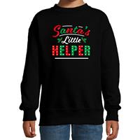 Bellatio Santas little helper / Het hulpje van de Kerstman Kerstsweater / Kersttrui zwart voor kinderen