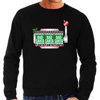 Bellatio Fruitmachine / slotmachine Bad Santa foute Kerstsweater / Kersttrui zwart voor heren