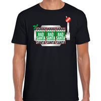 Bellatio Bad / good Santa fout Kerst t-shirt zwart voor heren