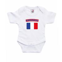 Bellatio France romper met vlag Frankrijk wit voor babys -