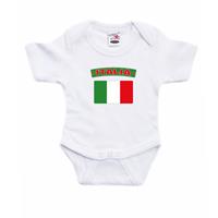 Bellatio Italia romper met vlag Italie wit voor babys -