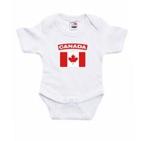 Bellatio Canada romper met vlag wit voor babys -