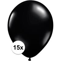 Qualatex ballonnen zwart 15 stuks -
