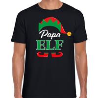 Bellatio Papa elf fout Kerst t-shirt zwart voor heren