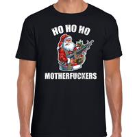 Bellatio Hohoho motherfuckers fout Kerst t-shirt zwart voor heren