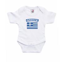 Bellatio Greece romper met vlag Griekenland wit voor babys -