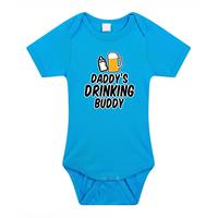 Bellatio Daddys drinking buddy geboorte cadeau / kraamcadeau romper blauw voor babys -