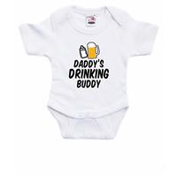 Bellatio Daddys drinking buddy geboorte cadeau / kraamcadeau romper wit voor babys -