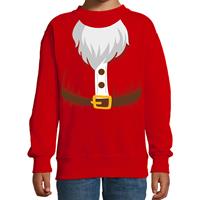 Bellatio Kerstman kostuum verkleed sweater / trui rood voor kinderen