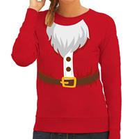 Bellatio Kerstman kostuum verkleed sweater / trui rood voor dames