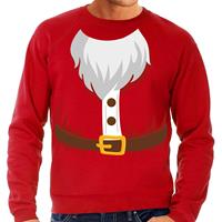 Bellatio Kerstman kostuum verkleed sweater / trui rood voor heren