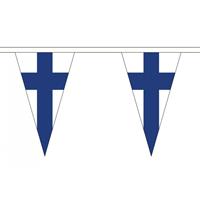 Luxe blauw met witte Finland vlaggenlijn 5 meter - landen accessoire - WK/EK -