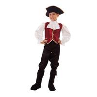 Piraten kostuum rood / zwart voor jongens