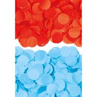 400 gram rood en blauwe papier snippers confetti mix set feest versiering -