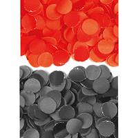 400 gram zwart en rode papier snippers confetti mix set feest versiering -