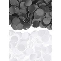 400 gram zwart en witte papier snippers confetti mix set feest versiering -