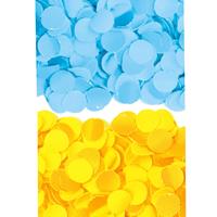 2 kilo gele en blauwe papier snippers confetti mix set feest versiering -