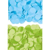 2 kilo groene en blauwe papier snippers confetti mix set feest versiering -