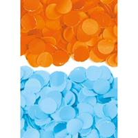 2 kilo oranje en blauwe papier snippers confetti mix set feest versiering -