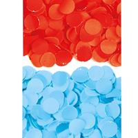 2 kilo rode en blauwe papier snippers confetti mix set feest versiering -