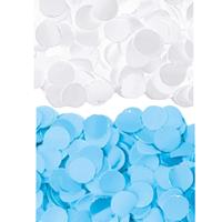 2 kilo witte en blauwe papier snippers confetti mix set feest versiering -