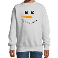 Bellatio Sneeuwpop foute Kerstsweater / Kersttrui grijs voor kinderen