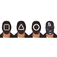 Set van 4x stuks verkleed maskers game bekend van tv serie -